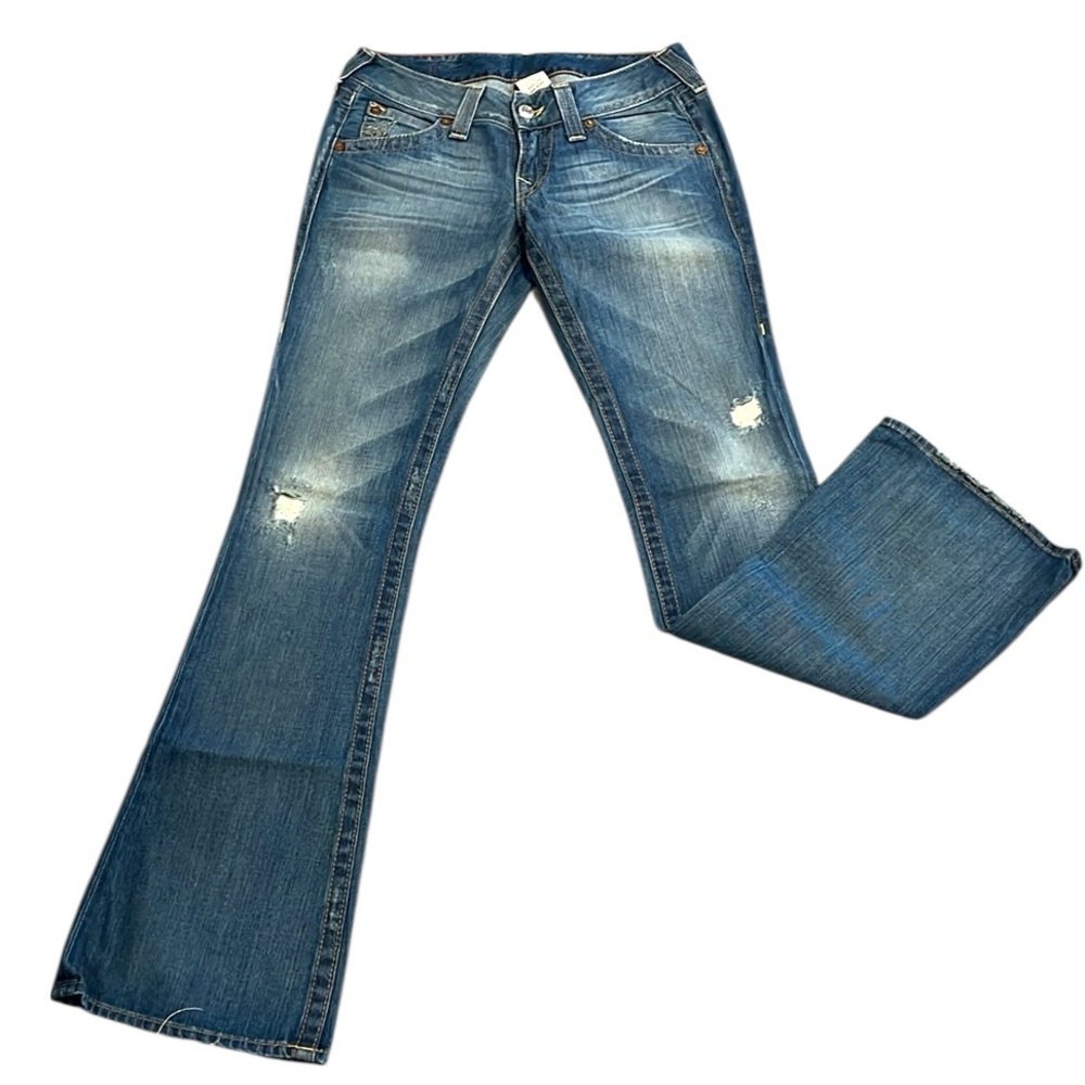 True Religion Flare Jeans in Light Blue